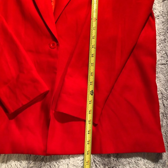 PRETTYLITTLETHING red longline oversized blazer - Picture 4 of 13